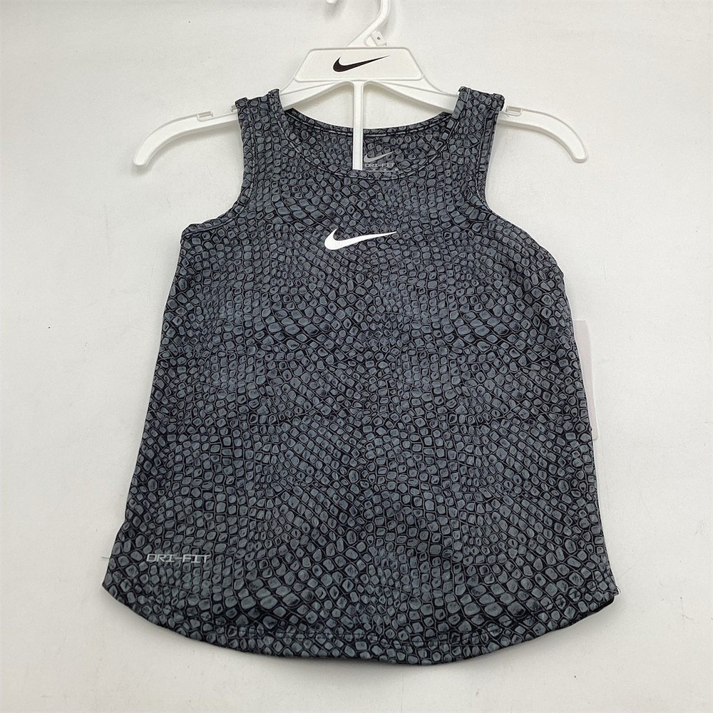 Nike Girls Dri-FIT 2-Piece Outfit Set Tank Top Biker Shorts Black 6 - Picture 8 of 8